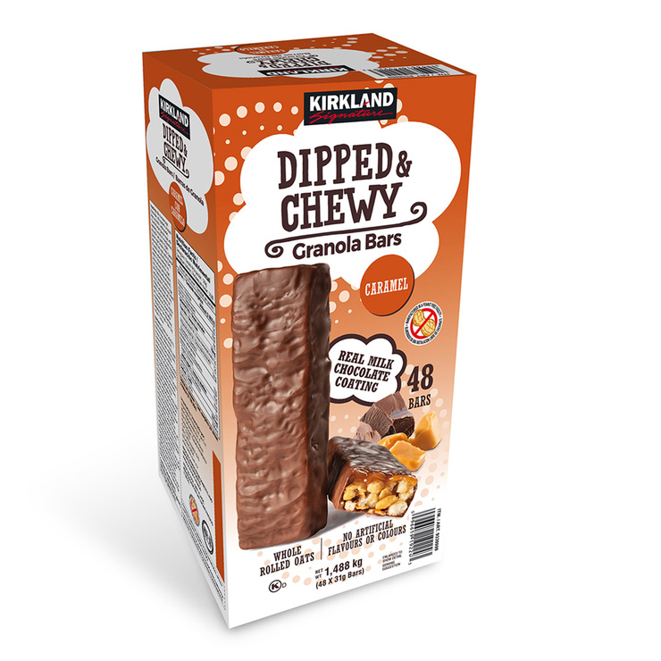 Kirkland Signature Dipped & Chewy Barras de Granola con Caramelo 48 pzas de 31 g — Imagen 3 de 3