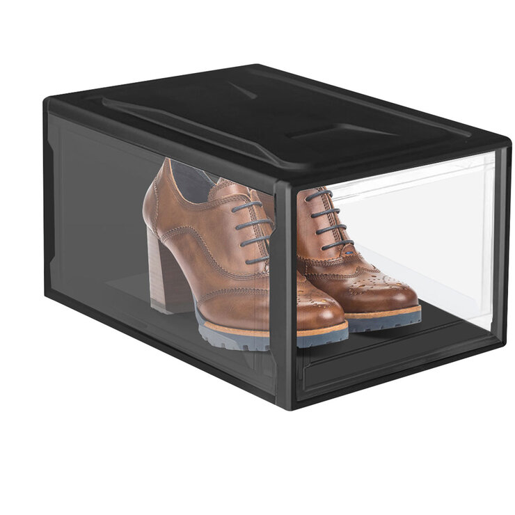 AG Box, Set de 4 Cajas de Zapatos Apilables Premium, Negro — Imagen 3 de 4