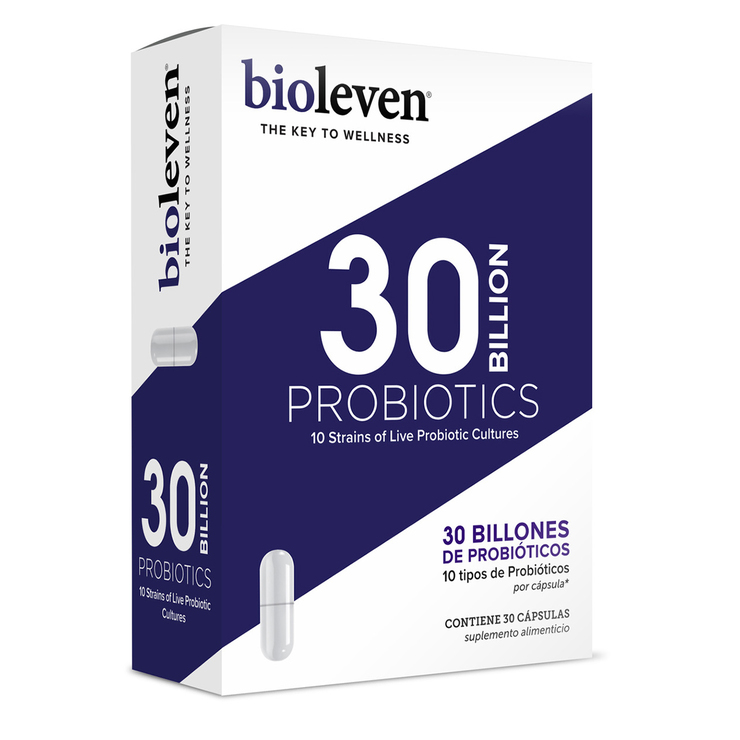 Bioleven Probióticos 30 Billones 2 cajas de 30 cápsulas c/u — Imagen 2 de 3