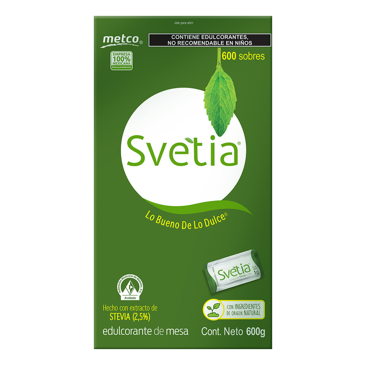 Svetia Edulcorante 600 sobres de 1 g