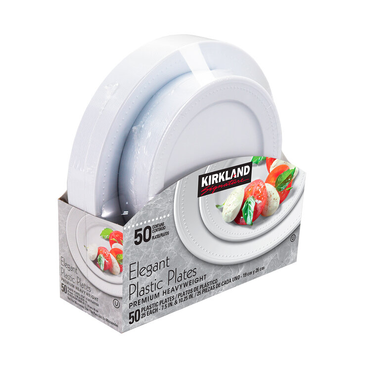 Kirkland Signature Elegantes Platos de Plástico Premium 50 pzas — Imagen 2 de 4