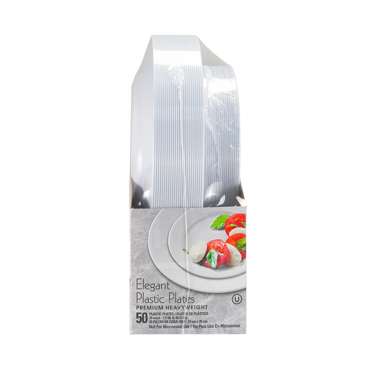 Kirkland Signature Elegantes Platos de Plástico Premium 50 pzas — Imagen 3 de 4