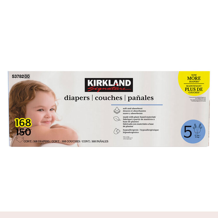 Kirkland Signature Pañales Etapa 5 Unisex 168 pzas — Imagen 1 de 3