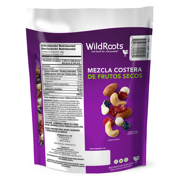Wild Roots Mezcla Costera de Frutos Secos 737 g — Imagen 2 de 3