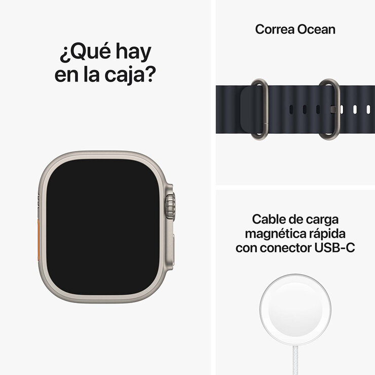 Apple Watch Ultra (GPS + Celular) Caja de titanio 49 mm con correa Ocean medianoche — Imagen 4 de 4