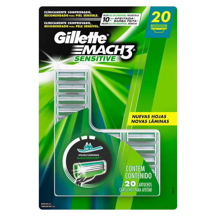 Gillette Sensitive Cartuchos 20 piezas — Imagen 1 de 4