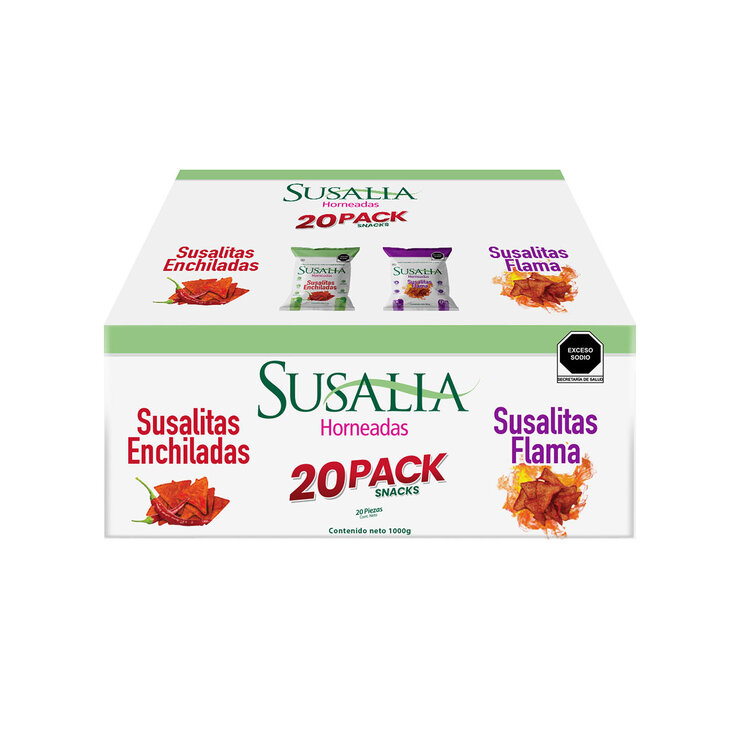 Susalia Surtido de Botanas Saludables 20 pzas de 50 g