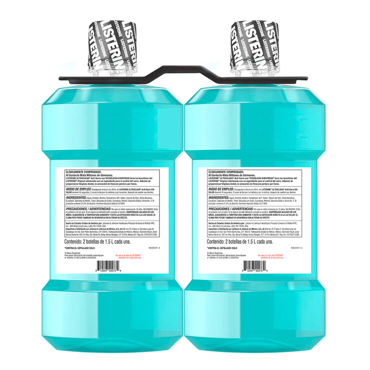 Listerine Ultraclean Enjuague Bucal 2 pzas de 1.5 l — Imagen 2 de 2