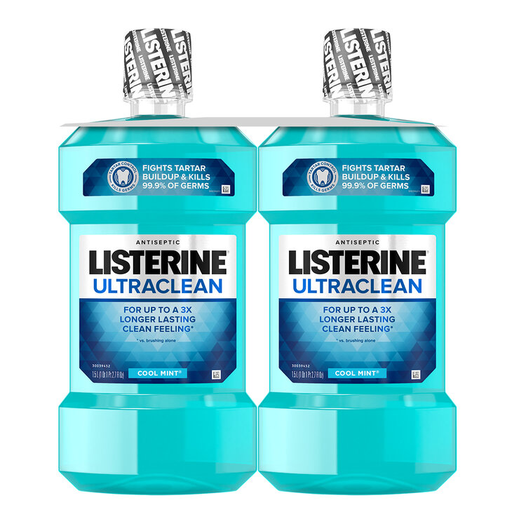 Listerine Ultraclean Enjuague Bucal 2 pzas de 1.5 l — Imagen 1 de 2