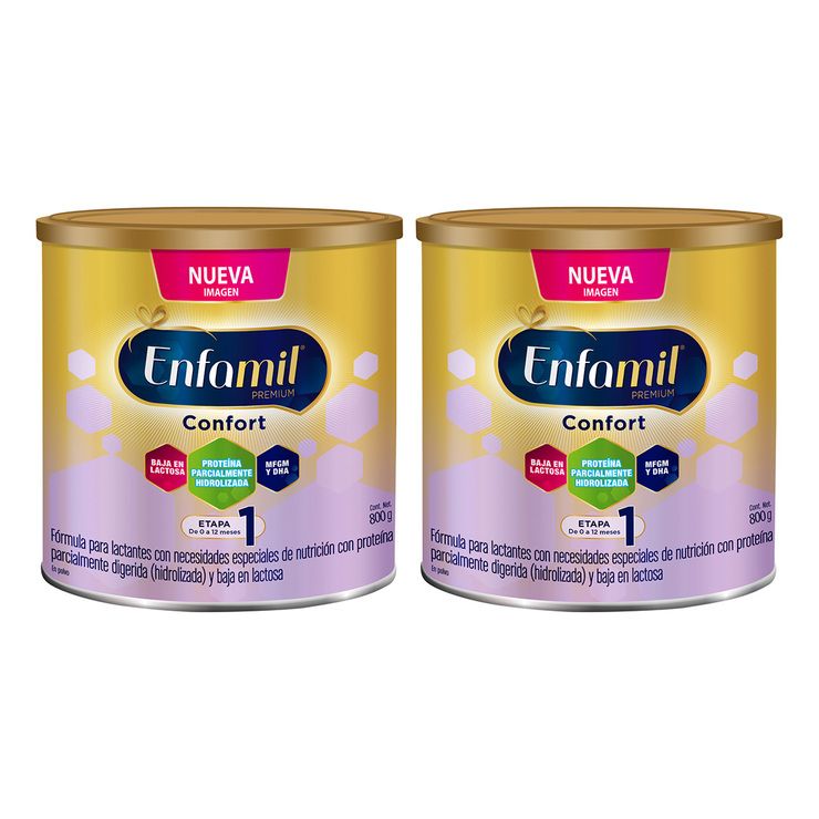  Enfamil Promental Confort Fórmula Láctea 2 pzas de 800 g — Imagen 1 de 4