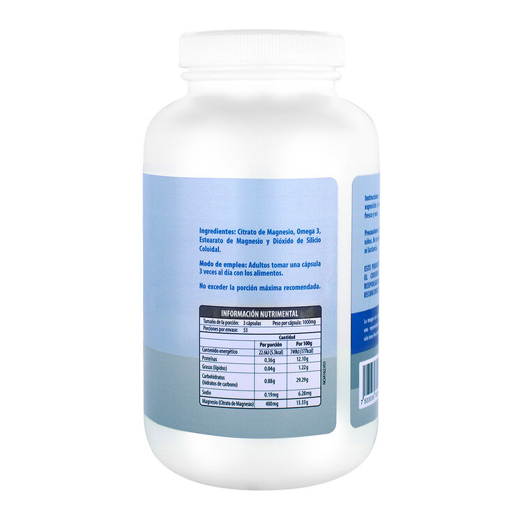 Naturagel Citrato de Magnesio con Omega 3 160 Cápsulas — Imagen 4 de 4