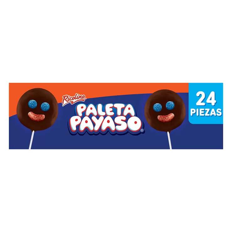Ricolino Paleta Payaso de Malvavisco Cubierto con Chocolate y Gomitas 24 pzas — Imagen 2 de 4