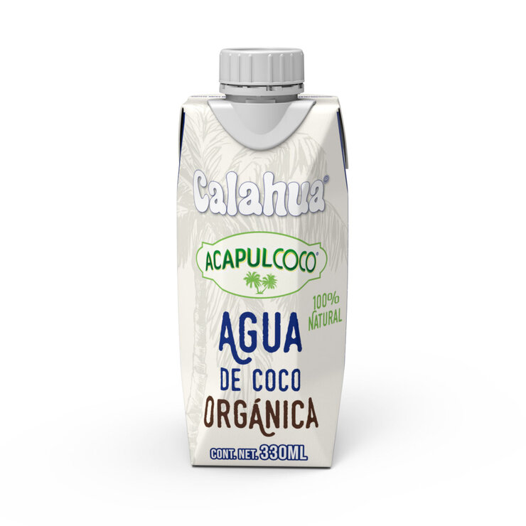 Calahua Acapulcoco Agua de Coco Orgánica 18 pzas de 330 ml