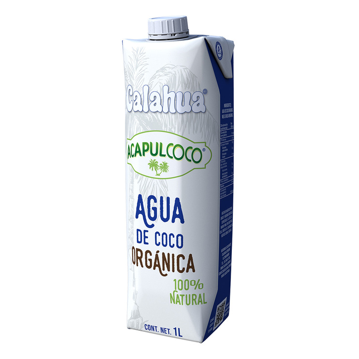 Calahua Acapulcoco Agua de Coco Orgánica 6 pzas de 1 l — Imagen 4 de 4