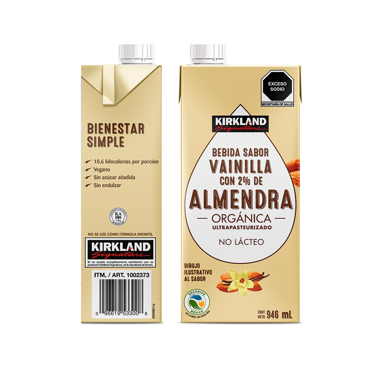 Kirkland Signature Bebida de Almendra Orgánica sabor Vainilla 6 pzas de 946 ml — Imagen 2 de 3