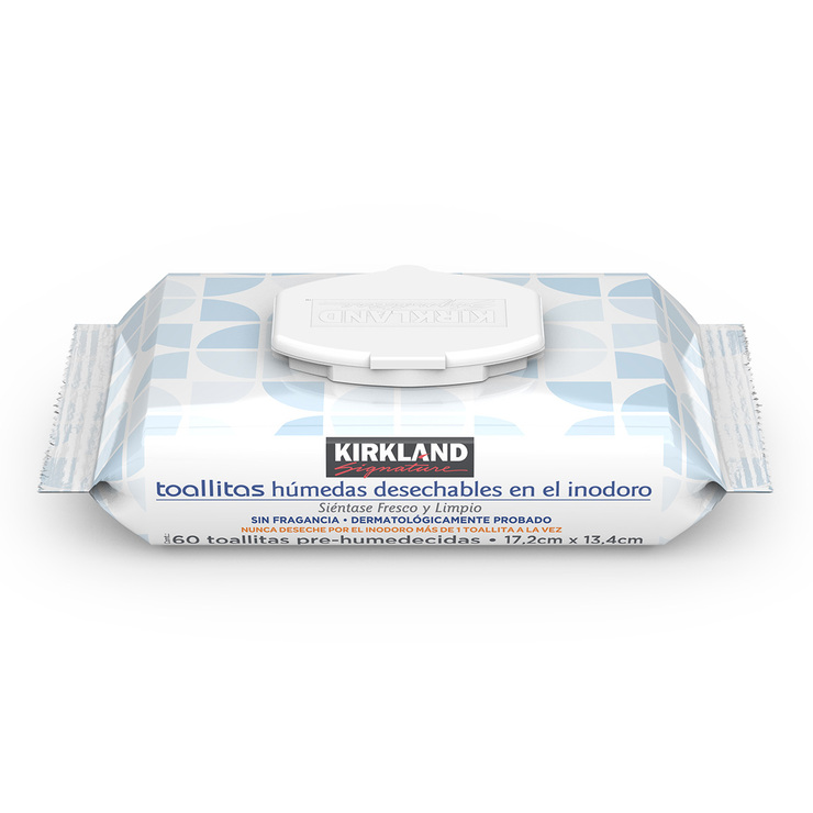 Kirkland Signature toallitas húmedas desechables en el inodoro 632 toallitas — Imagen 3 de 4