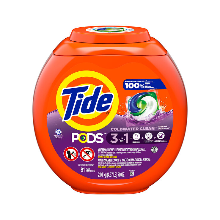 Tide Pods Cápsulas de Detergente Removedor de Manchas y Protector de Color 81 pzas — Imagen 1 de 2