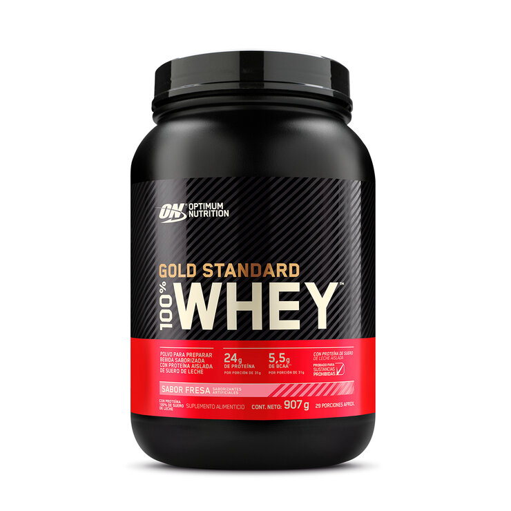 Optimum Nutrition Proteína en Polvo Sabor Fresa 907 g — Imagen 1 de 3