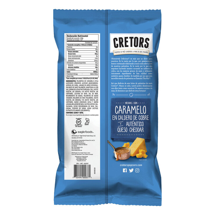 G.H Cretors Palomitas de Maíz Sabor Caramelo y Queso Chicago Mix 737 g — Imagen 2 de 2