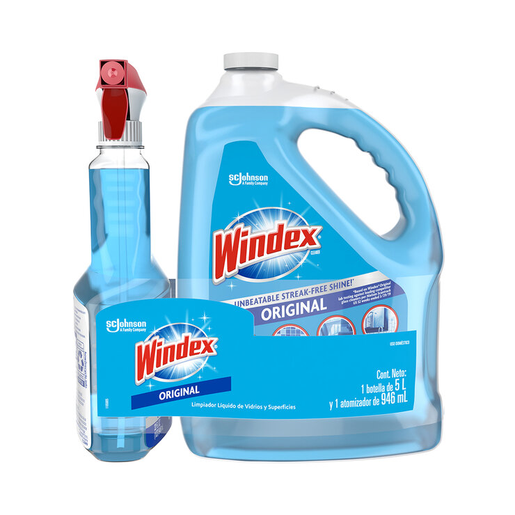 Windex Limpia Vidrios de 5 l con Atomizador de 946 ml — Imagen 1 de 3