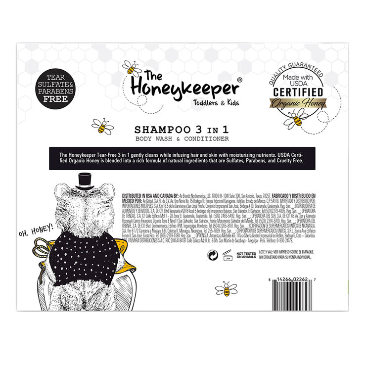 The Honeykeeper Shampoo 3 en 1 con miel 3 pzas de 700 ml — Imagen 3 de 3