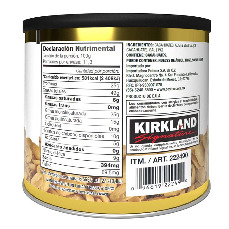 Kirkland Signature Cacahuates Tostados y Salados 1.13 kg — Imagen 2 de 2