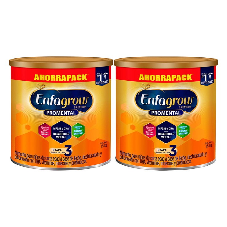 Enfagrow Fórmula Infantil Etapa 3 Promental 2 pzas de 1.5 kg