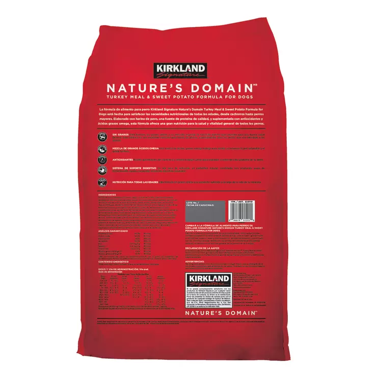 Kirkland Signature Nature's Domain Alimento para Perro con Pavo y Camote 15.87kg — Imagen 2 de 2