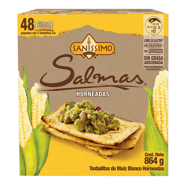 Sanissimo Salmas Tostadas de Maíz Horneadas 48 pzas de 18 g — Imagen 1 de 3