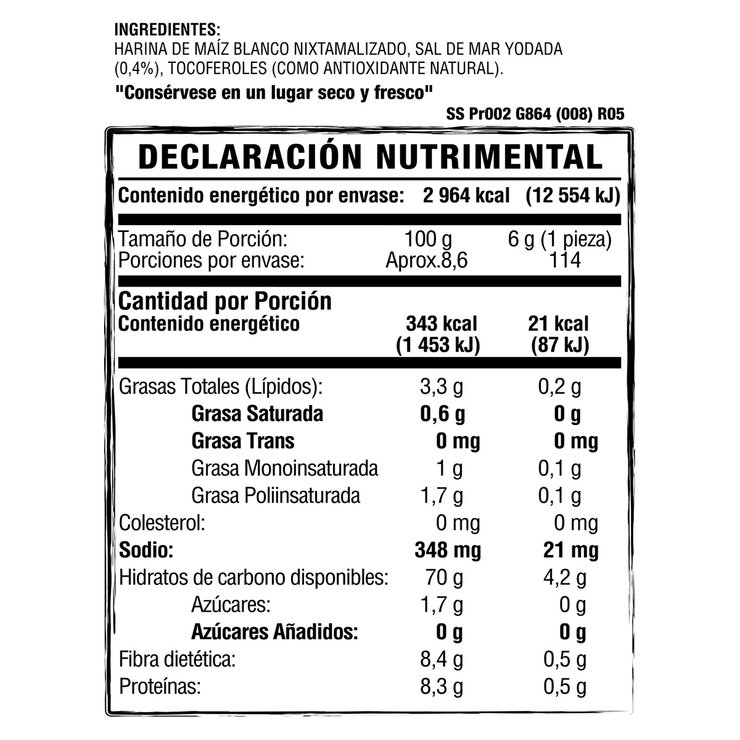 Sanissimo Salmas Tostadas de Maíz Horneadas 48 pzas de 18 g — Imagen 2 de 3