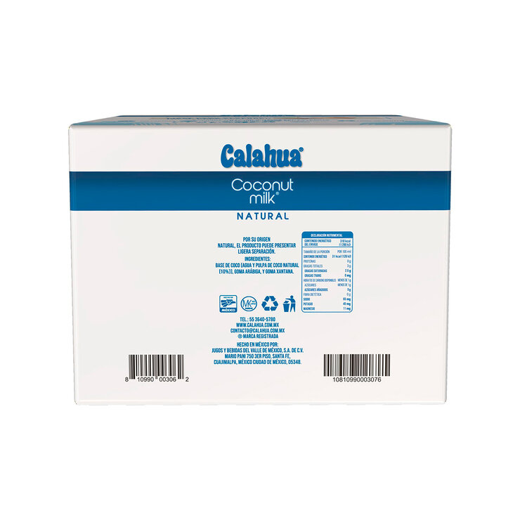 Calahua Bebida de Coco 6 pzas de 1 l — Imagen 3 de 4