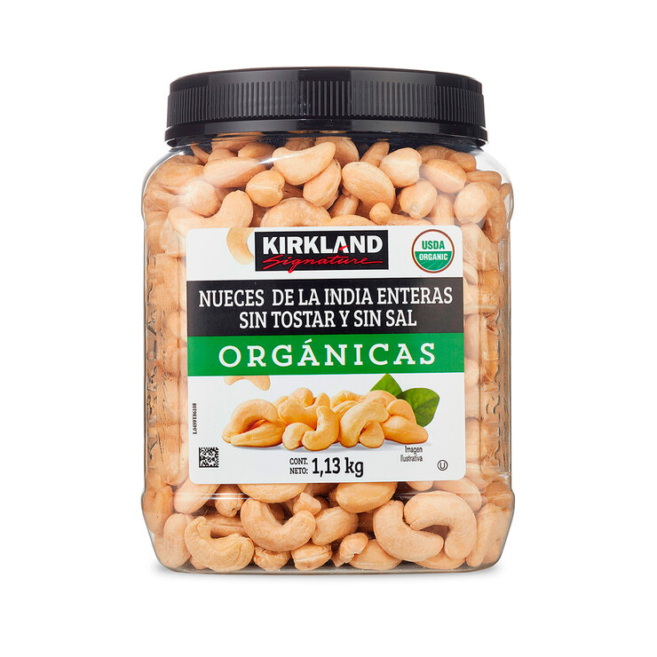 Kirkland Signature Nueces de la India Orgánicas sin Tostar y sin Sal 1.13 kg — Imagen 1 de 3