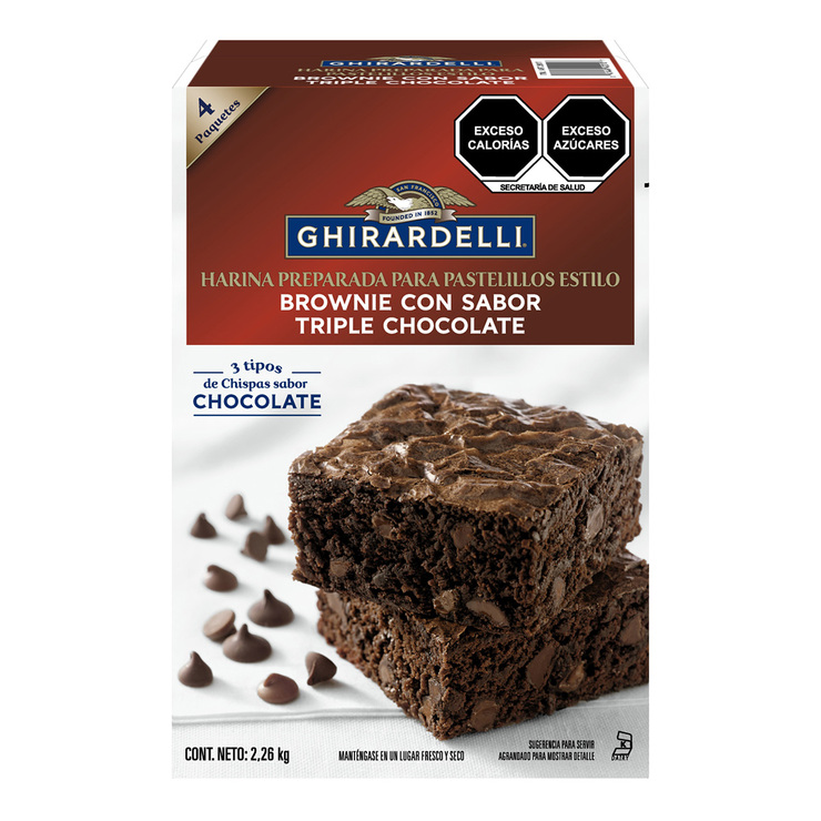 Ghirardelli Harina para Preparar Brownies con Chocolate Triple 2.26 kg — Imagen 1 de 2