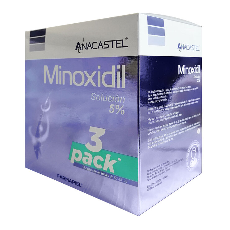 Anacastel Minoxidil 5% 3 piezas con 60 ml c/u — Imagen 3 de 4