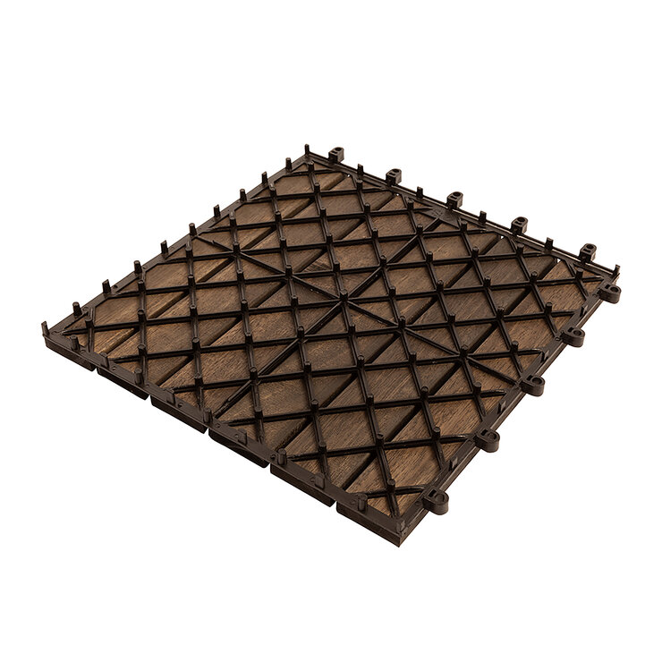 Hanie Design, Piso de Madera Vertical para Exterior, Color Gris Oscuro — Imagen 4 de 4