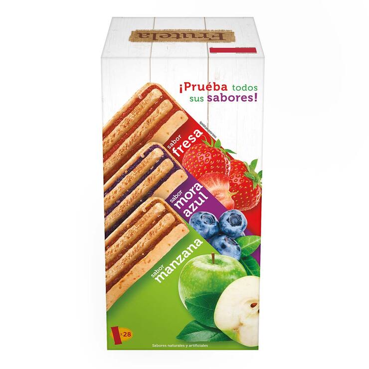 Frutela Barras Sabor Manzana, Mora Azul y Fresa 28 pzas de 37 g — Imagen 2 de 2