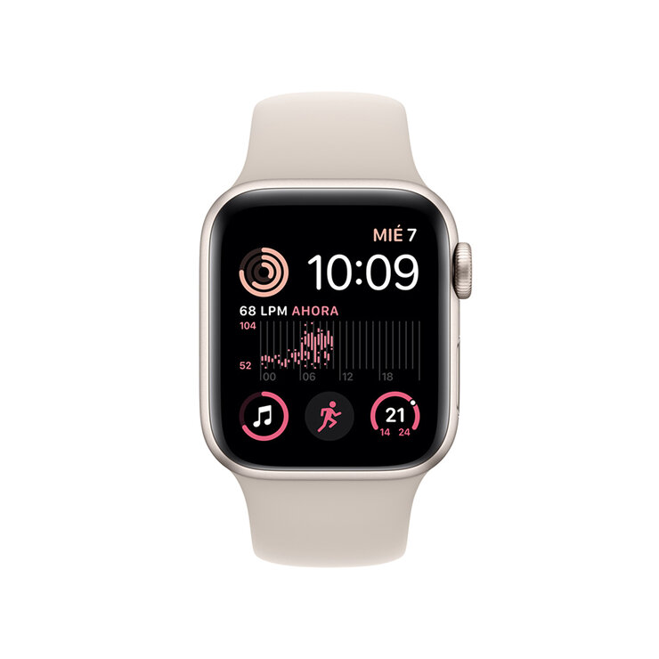 Apple Watch SE (GPS + Celular) Caja de Aluminio Blanco Estrella 40mm con correa deportiva color blanco estrella  — Imagen 4 de 4