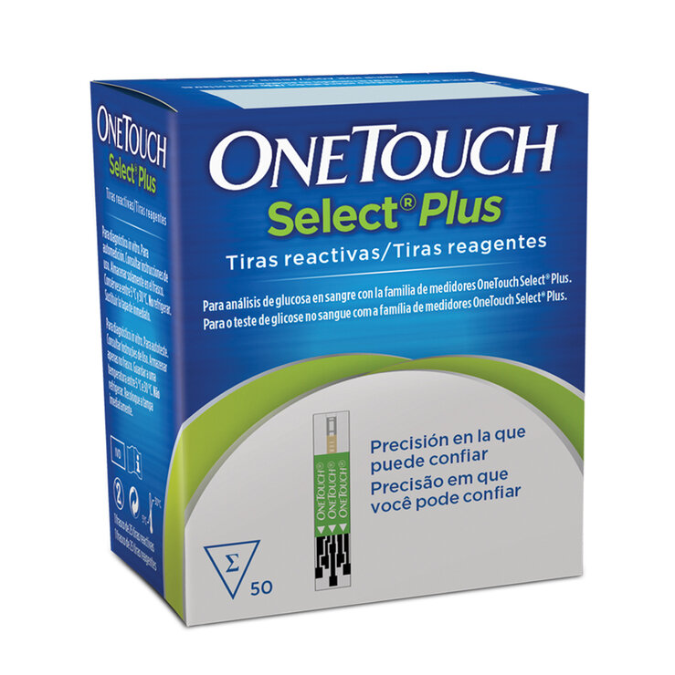 One Touch Tiras Reactivas Select Plus 75pz + 25 Lancetas — Imagen 2 de 4