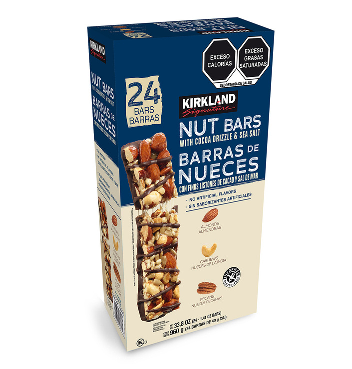 Kirkland Signature Barras de Nueces con Cacao y Sal de Mar 24 pzas de 40 g — Imagen 2 de 3