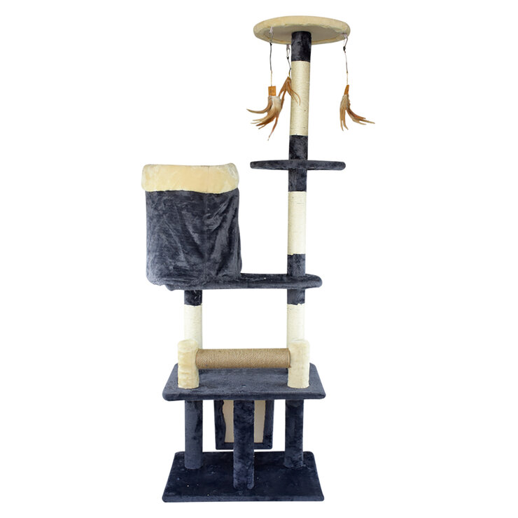 Fancy Pets Mueble para Gato con Escalera, Casa, Rampa, Juguete y Postes Rascadores 143 cm  — Imagen 3 de 4