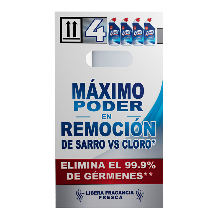 Lysol Advanced Limpiador Desinfectante para Inodoro 4 pzas de 750 ml — Imagen 3 de 4