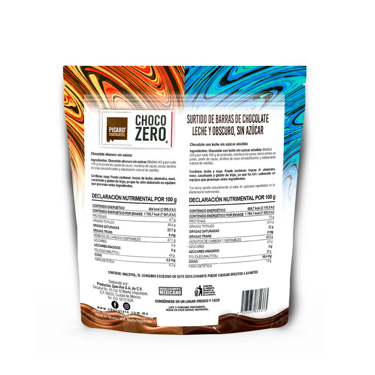 Picard Chocozero Surtido de Barras de Chocolate sin Azúcar 32 pzas de 22 g — Imagen 2 de 4