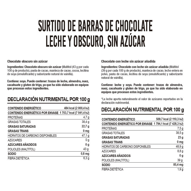 Picard Chocozero Surtido de Barras de Chocolate sin Azúcar 32 pzas de 22 g — Imagen 4 de 4