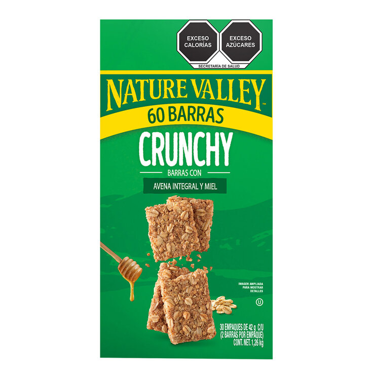 Nature Valley Crunchy Barras con Avena Integral y Miel 60 pzas de 42 g — Imagen 1 de 2
