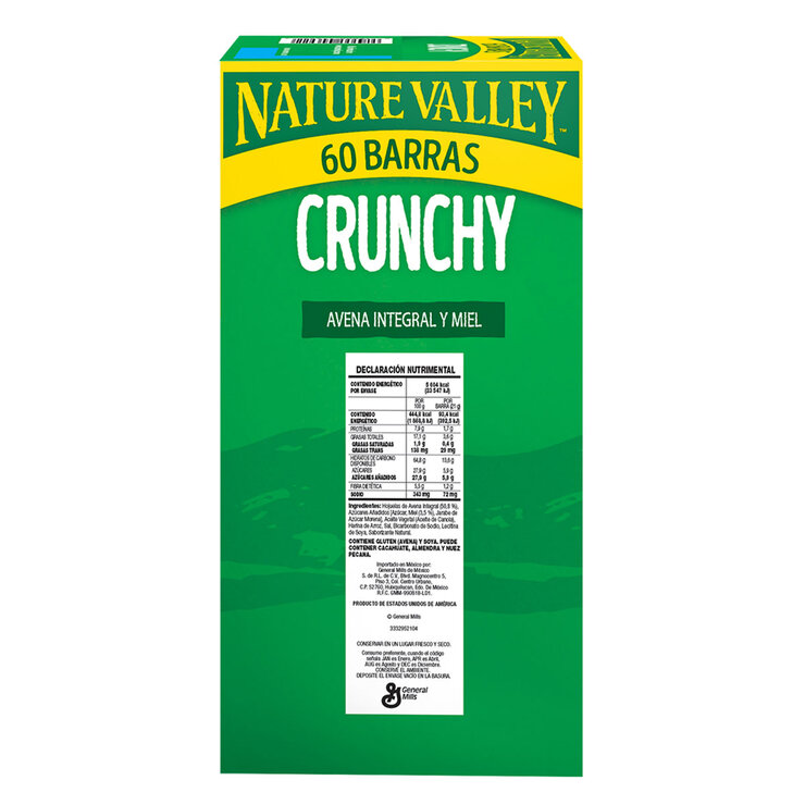 Nature Valley Crunchy Barras con Avena Integral y Miel 60 pzas de 42 g — Imagen 2 de 2