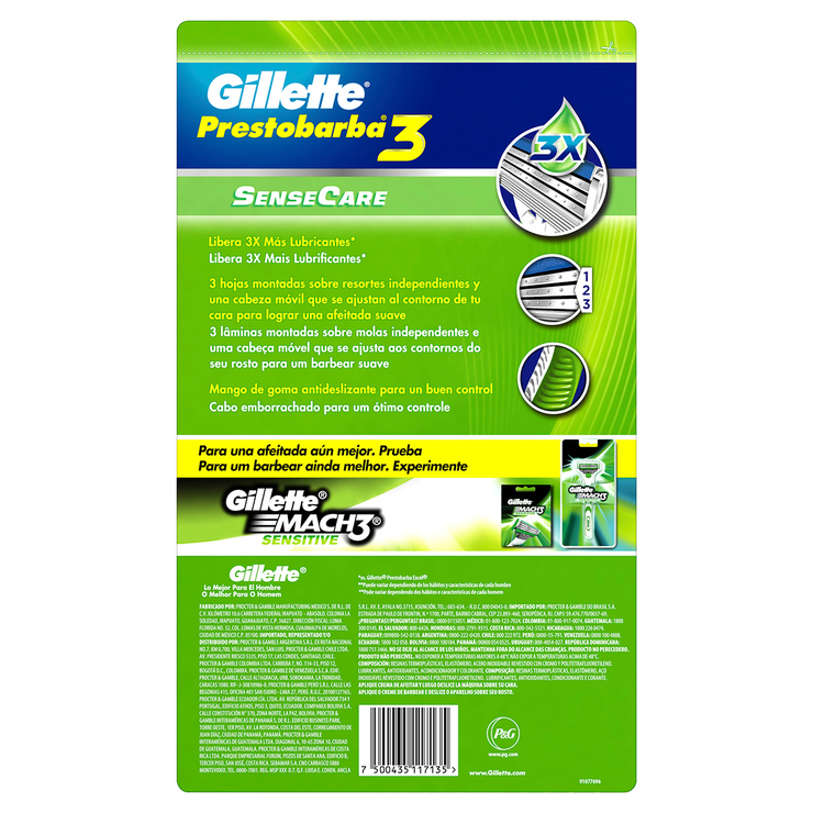 Gillette  Prestobarba 3 Rastrillos Desechables 16 pzas — Imagen 2 de 3