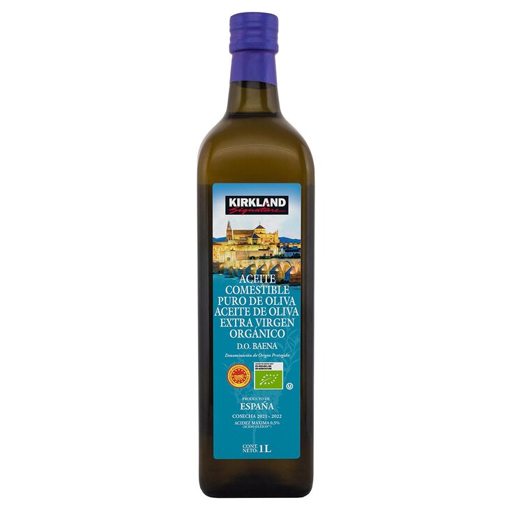 Kirkland Signature Aceite de Oliva Extra Virgen Orgánico Baena 1 L — Imagen 1 de 4