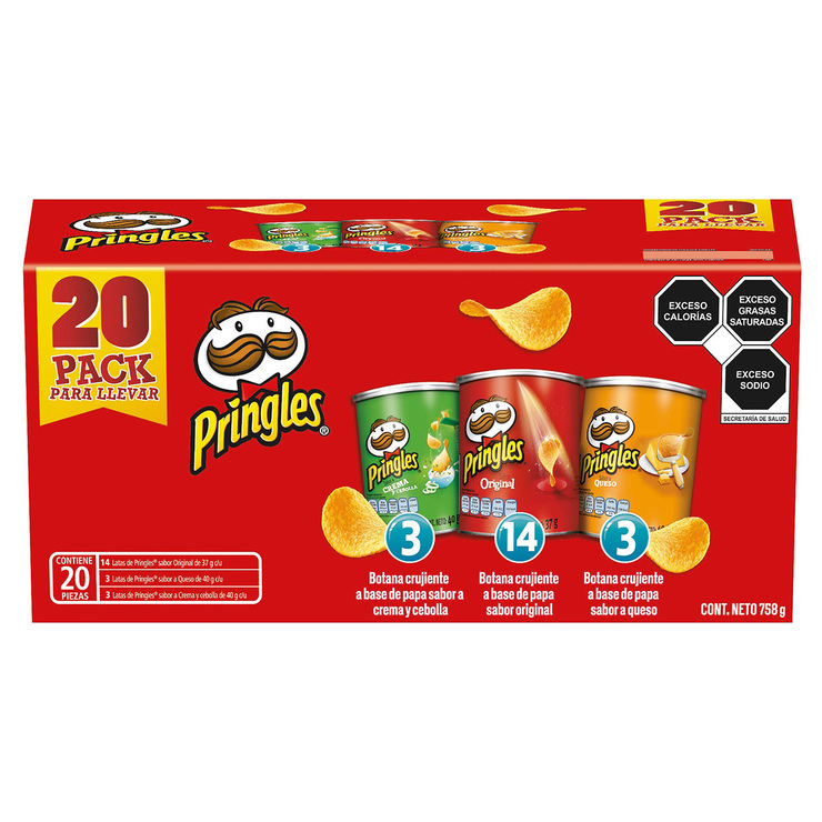 Pringles Papas Surtidas 20 pzas — Imagen 1 de 2
