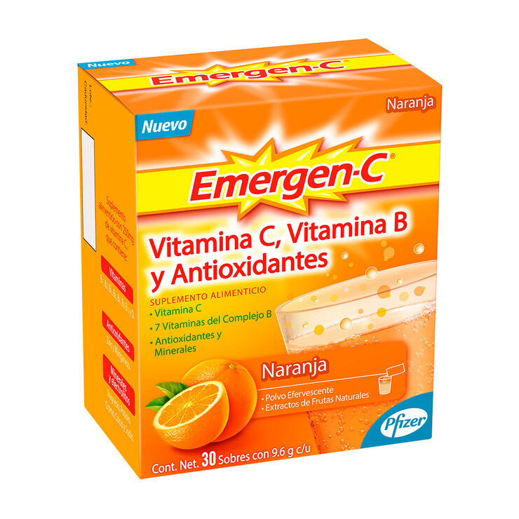Emergen-C Vitamina C, Vitamina B y Antioxidantes caja con 30 sobres  — Imagen 1 de 4