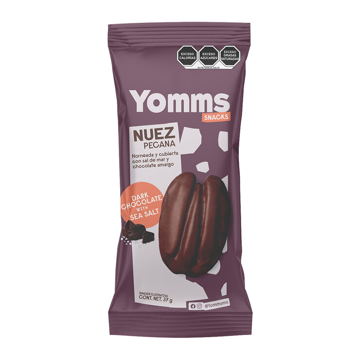 Yomms Snacks de Nuez Pecana con Chocolate 16 pzas de 37 g — Imagen 2 de 3